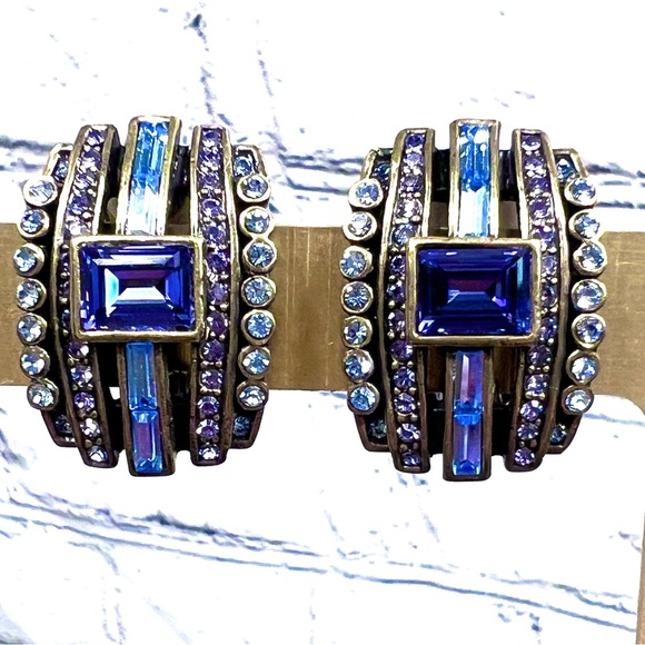 Heidi Daus 🆕 NWT Swarovski Crystals clip earrings - Picture 1 of 9